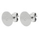DQ metaal Earpin 10mm rond Antiek zilver